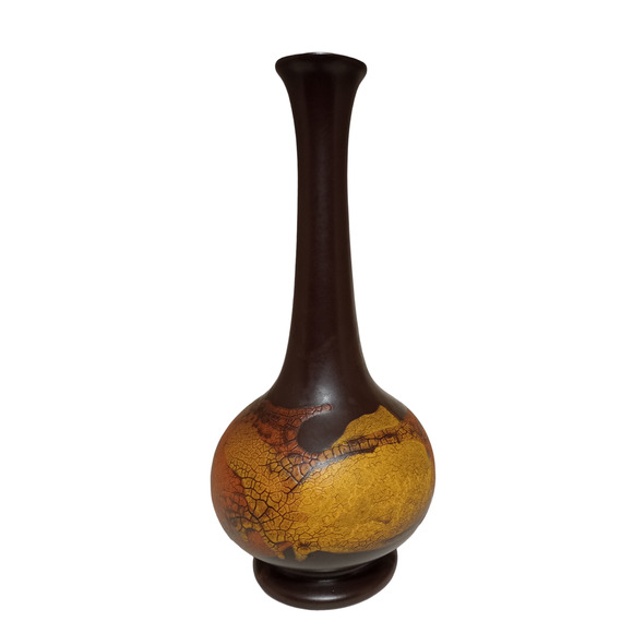 Haeger Brown Earth Wrap Bud Vase - Picture 3 of 5